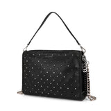 Borsa a Tracolla La Carrie Mod in Ecopelle TPU – Borsa Bandoliera Rock con Borchie e Strass
