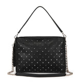 Borsa a Tracolla La Carrie Mod in Ecopelle TPU – Borsa Bandoliera Rock con Borchie e Strass