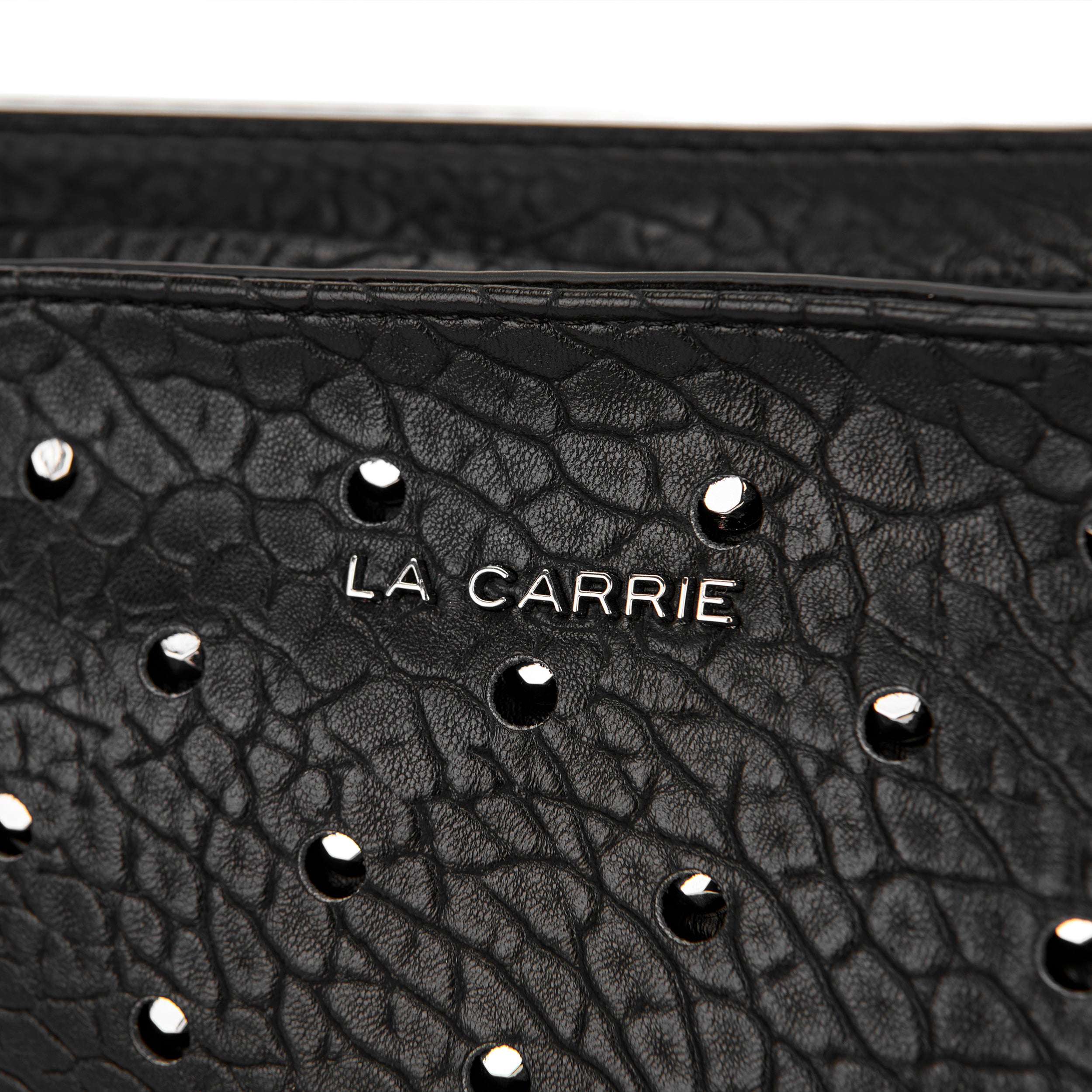 Borsa a Tracolla La Carrie Mod in Ecopelle TPU – Borsa Bandoliera Rock con Borchie e Strass