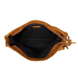 Borsa a Spalla La Carrie Downtown in Camoscio con Borchie – Borsa Rettangolare con Tracolla a Catena