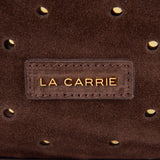 Borsa Shopping La Carrie Metropolis in Camoscio con Trafori e Borchie – Shopper Morbida