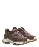 Sneakers Donna ASH Addict 01 in Pelle e camoscio Marrone e Rosa  – Scarpe Platform Suola 50 mm