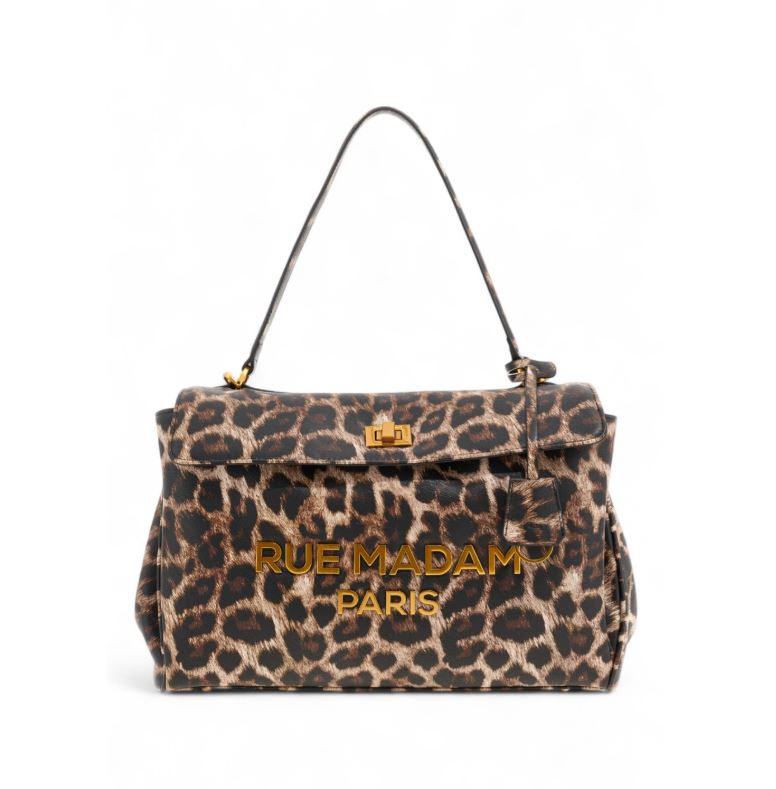 Borsa JOURS XL Leopardo – Rue Madam Paris | Eco-pelle Made in Italy