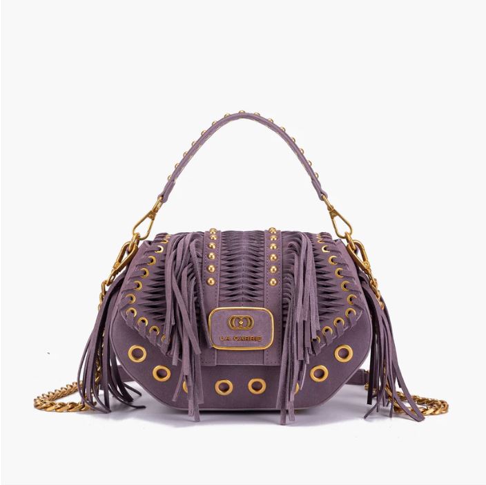 Borsa a mano viola Etnic La Carrie