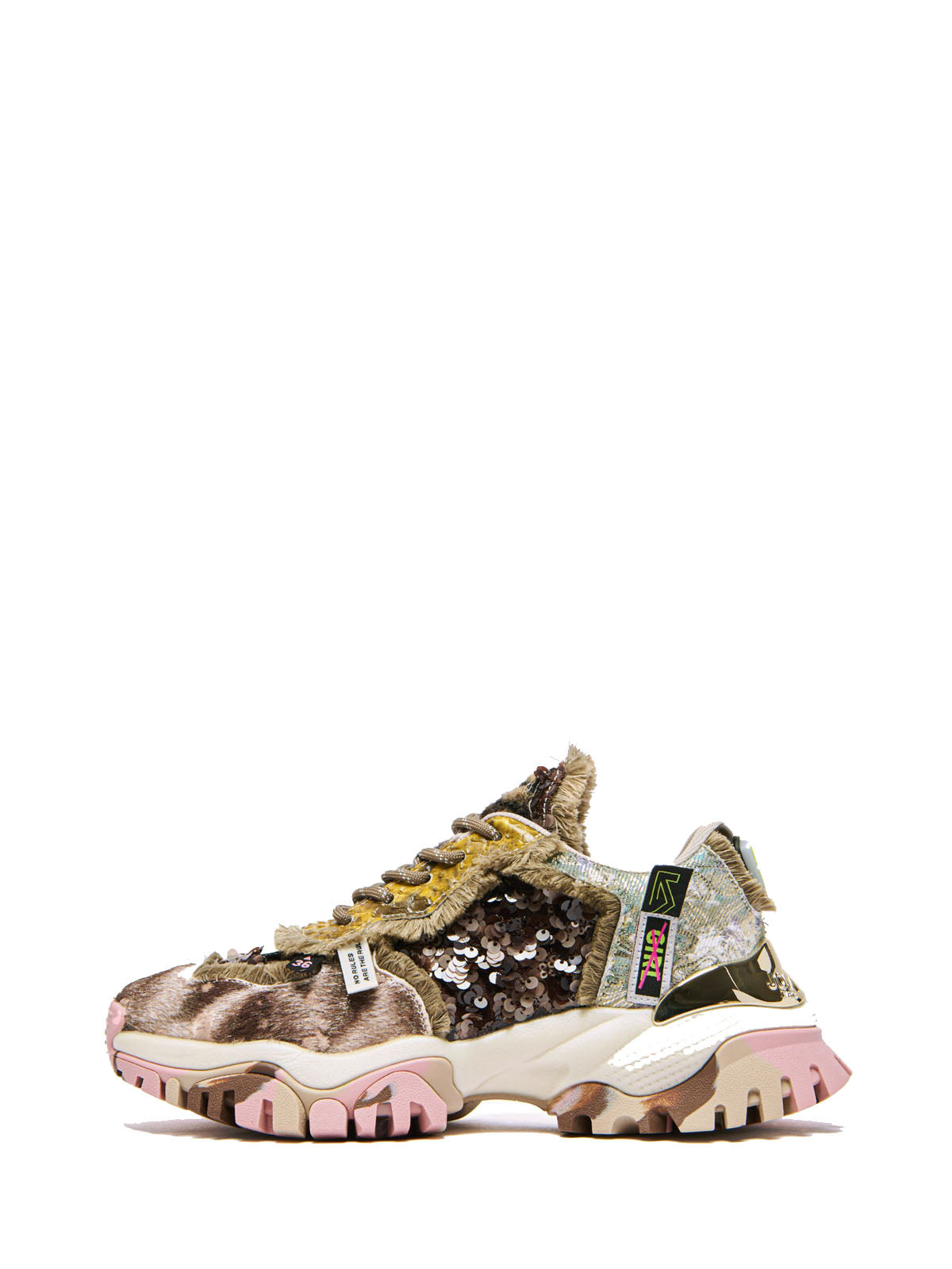 Sneakers Donna Joia Paris Cozy Multimateriale – Sneakers Luxury con Paillettes e Cavallino