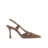 Slingback Sergio Levantesi Desire6 – Eleganza in Pelle Vitello Cachemire Color Bruciato