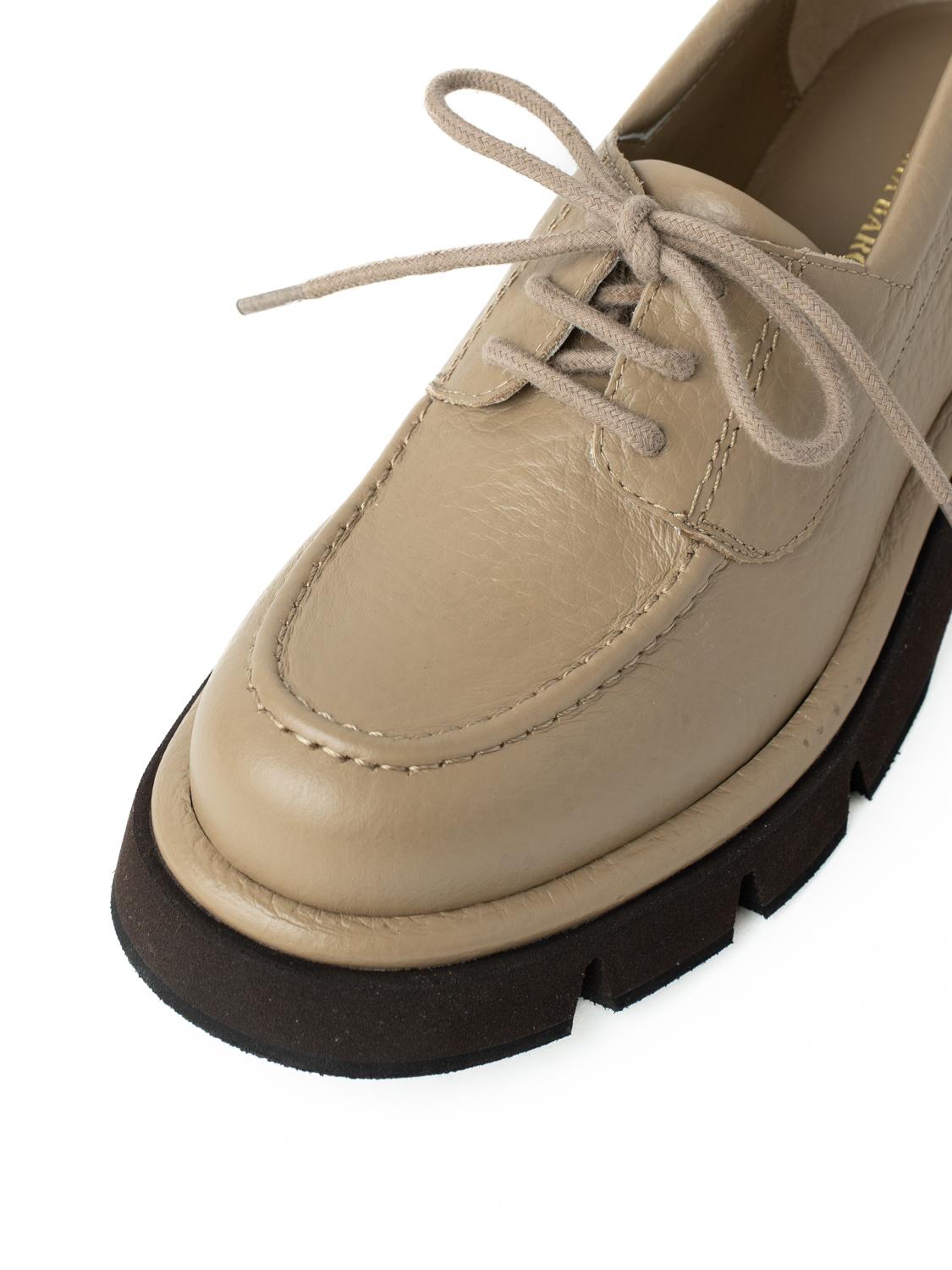 Stringata Elba Nappagrain Taupe – Paloma Barceló | Sneakers in Nappa Grain