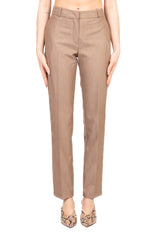 Pantalone Haveone Sigaretta Tortora – Fit Lineare e Tessuto Fiammato Elegante