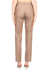 Pantalone Haveone Sigaretta Tortora – Fit Lineare e Tessuto Fiammato Elegante