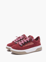 Sneaker in pelle scamosciata bordeaux - Emanuelle Vee