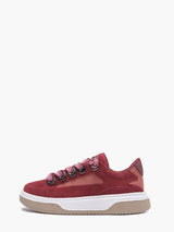 Sneaker in pelle scamosciata bordeaux - Emanuelle Vee
