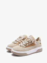 Sneaker in pelle scamosciata beige - Emanuelle Vee