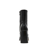 Stivaletti Donna Steve Madden Echos Nero in Pelle – Tronchetti con Tacco 9 cm, Plateau e Zip