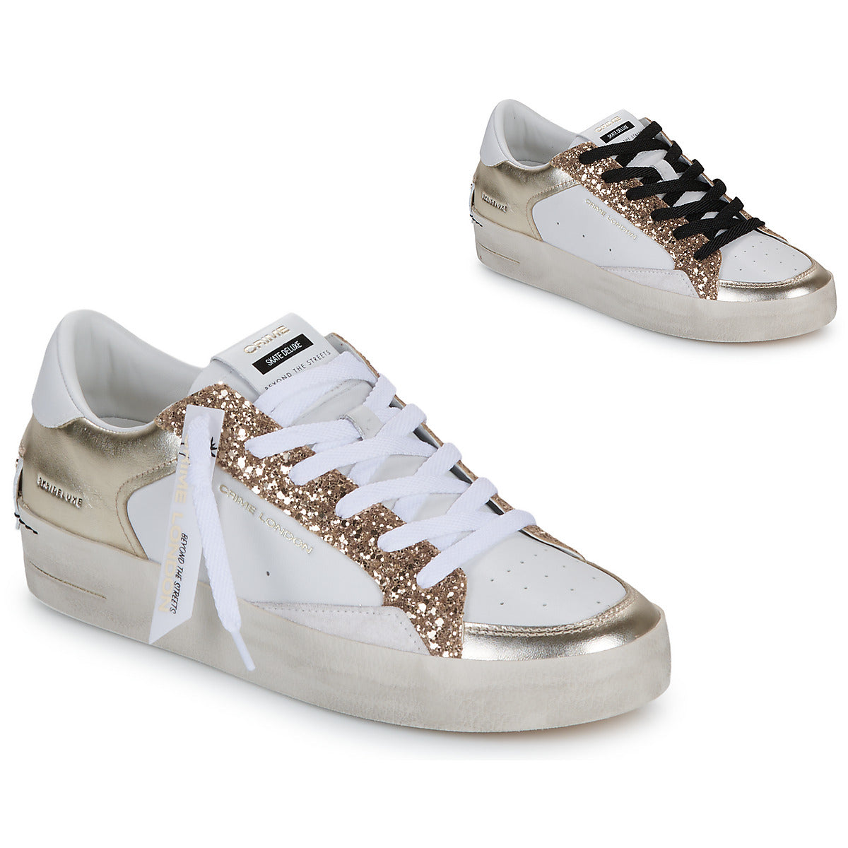 Crime London SK8 Deluxe Tequila Night - Sneakers Vintage con Glitter | Peccatidistile