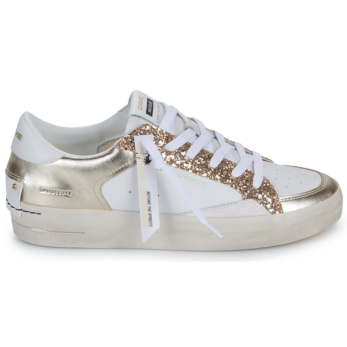 Crime London SK8 Deluxe Tequila Night - Sneakers Vintage con Glitter | Peccatidistile