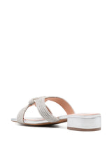 Ciabattine Bibi Lou Sloan Silver – Sandali Bassi in Pelle Argento e Micro-Strass