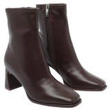 Tronchetto testa di moro Ankle Booties Odesa brown – Steve Madden | Zip Posteriore & Tacco – 7 cm