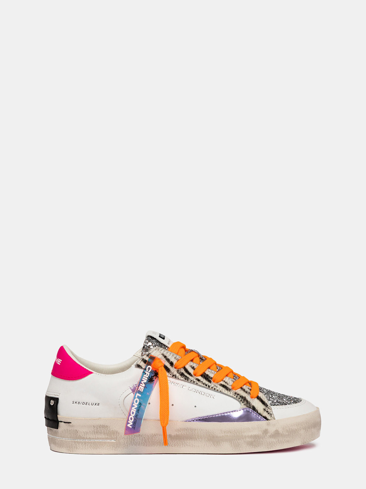 Crime London SK8 Deluxe Tropical Zebra - Sneakers Animalier Donna | Peccatidistile