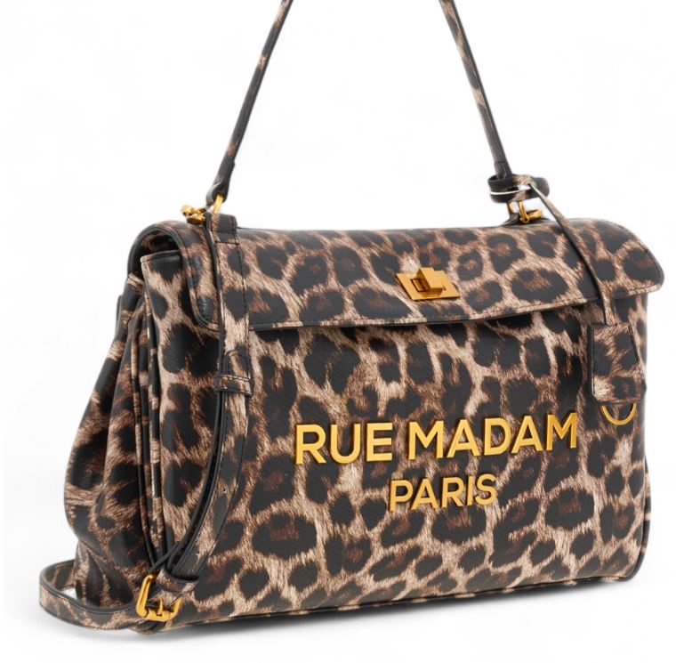 Borsa JOURS XL Leopardo – Rue Madam Paris | Eco-pelle Made in Italy