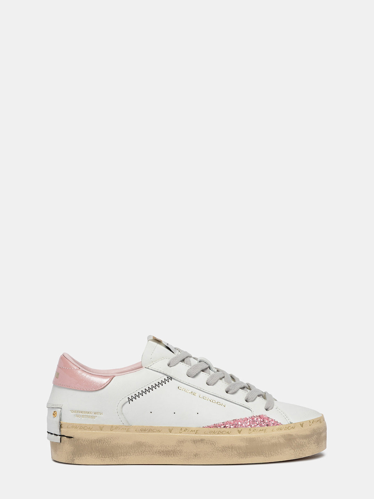 Crime London Distressed Platform Pink Blossom - Sneakers Alte Rosa | Peccatidistile