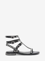 Sandali Ash Play Black: L'Icona Rock-Chic in Pelle Nera e Borchie Silver