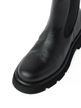 Anfibi Donna Paloma Barceló Cintia Nappagrain Black FW26 in Pelle – Stivaletti Nero con Elastico e Suola 4 cm