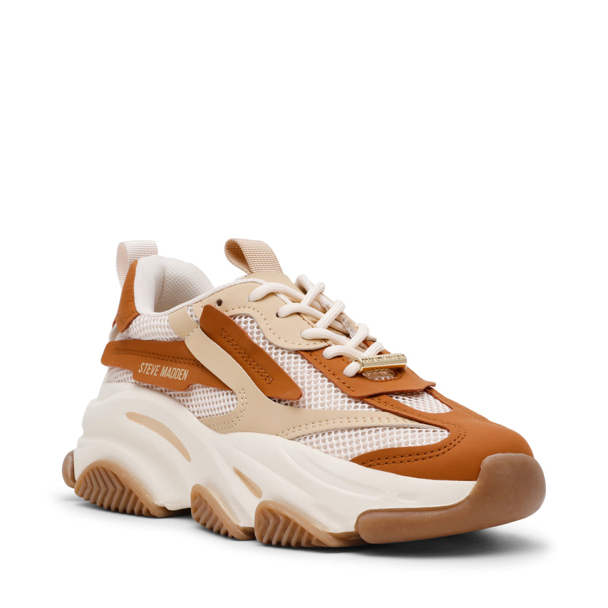 Steve Madden Possession-E Cashew cuoio - Sneakers Chunky Nude | Peccatidistile