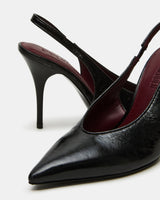 Décolleté Slingback Donna Steve Madden Andromeda in Pelle Nera – Scarpe Eleganti a Punta Tacco 10 cm