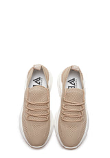 Sneaker in tessuto elasticizzato beige Emanuelle Vee