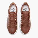 Sneaker in pelle cuoio martellata con borchie cuoio piramidali - Emanuelle Vee
