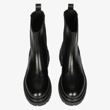 Stivaletti Beatles Donna Emanuélle Vee Thelma 409-15 Nero in Pelle – Chelsea Boots Chunky con Suola Stratificata 5 cm