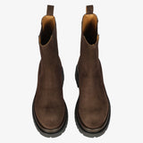 Stivaletti Beatles Donna Emanuélle Vee Thelma 409-15 in Camoscio – Chelsea Boots Chunky con Suola Carrarmato 5 cm e Bordo Marrone