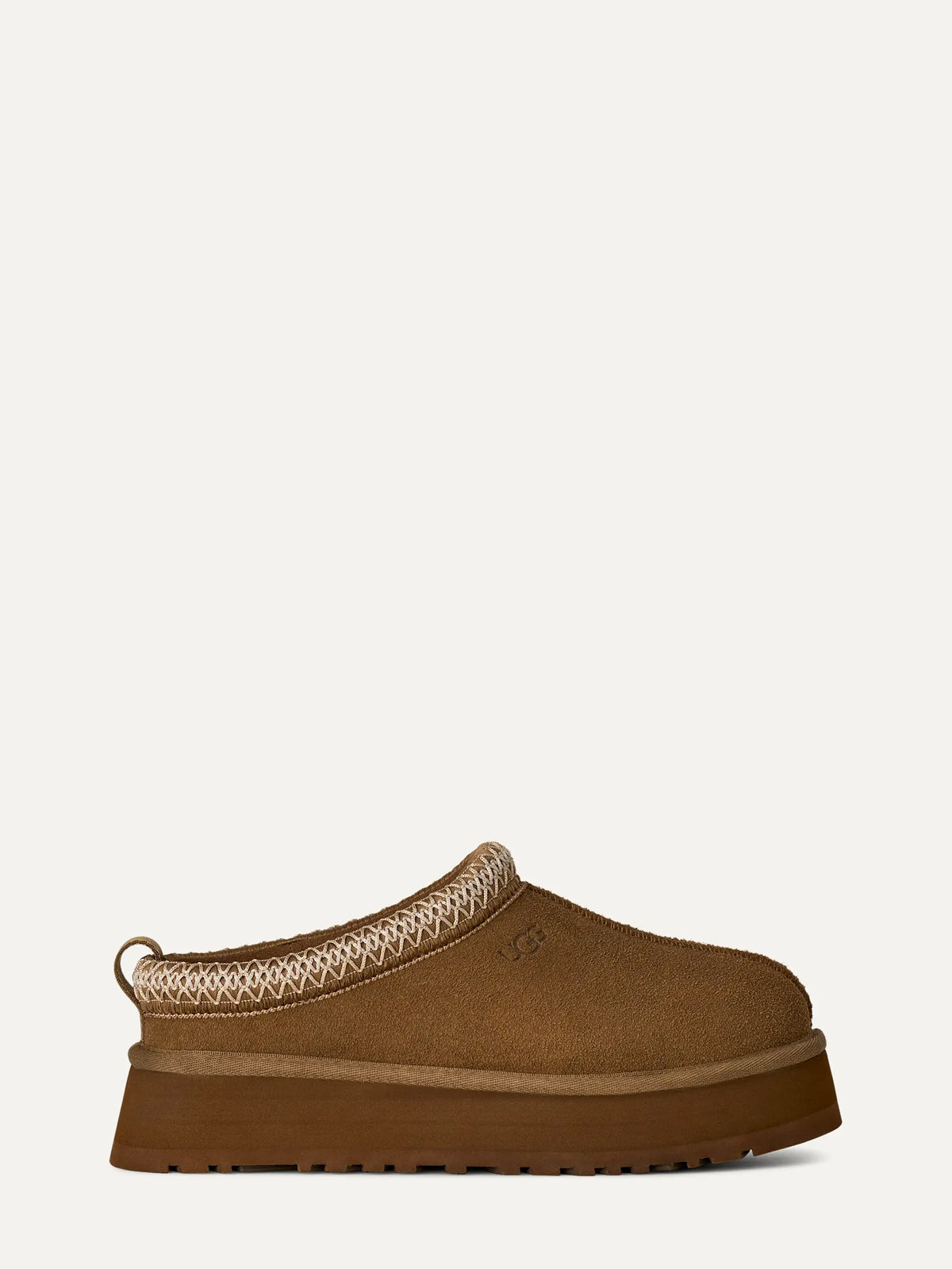 Ciabatte Sabot Donna UGG Tazz II Marrone in Camoscio – Slipper Platform 4,4 cm foderate in Montone