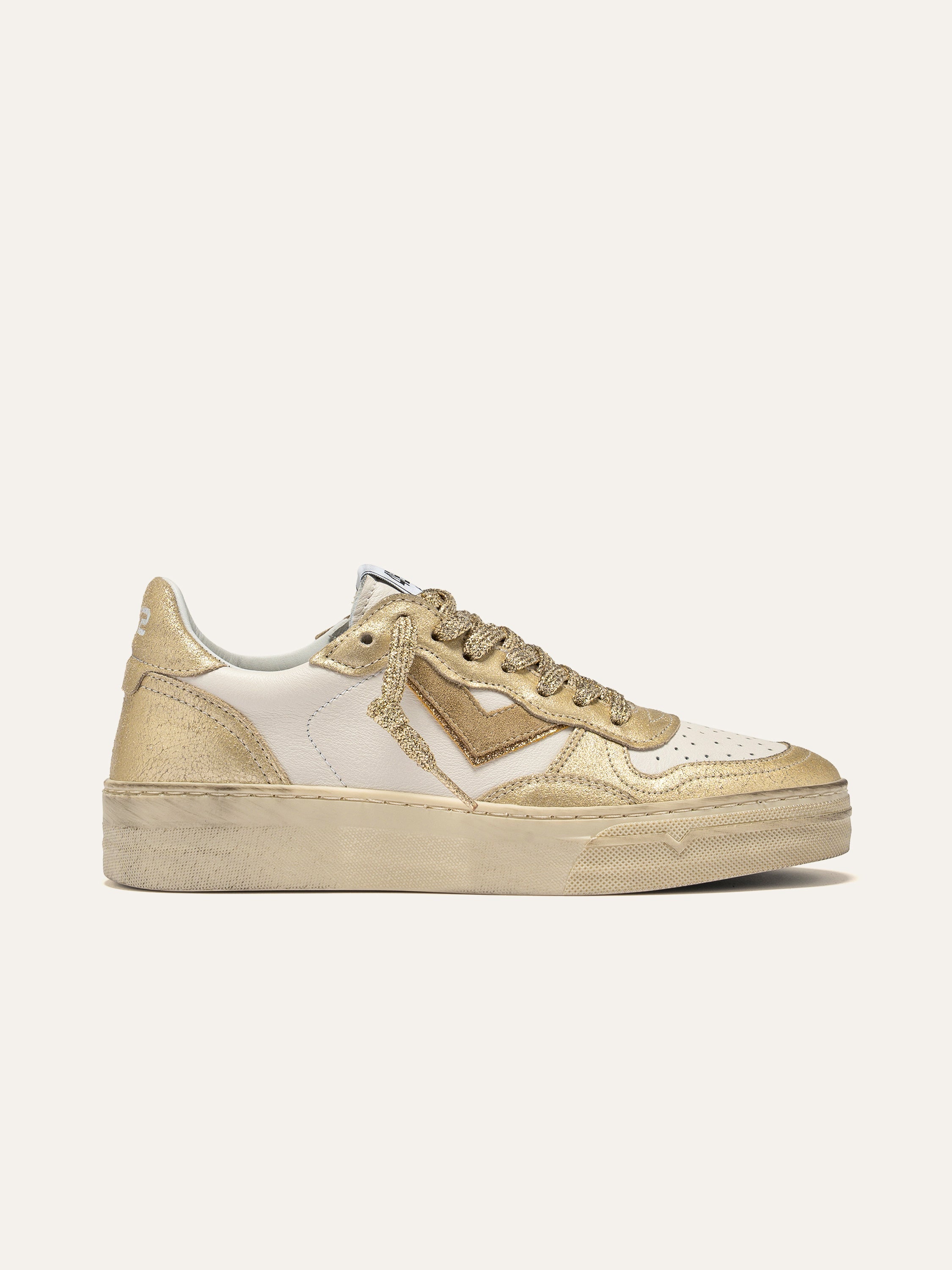 Sneaker Hyper bianca-oro 4B12