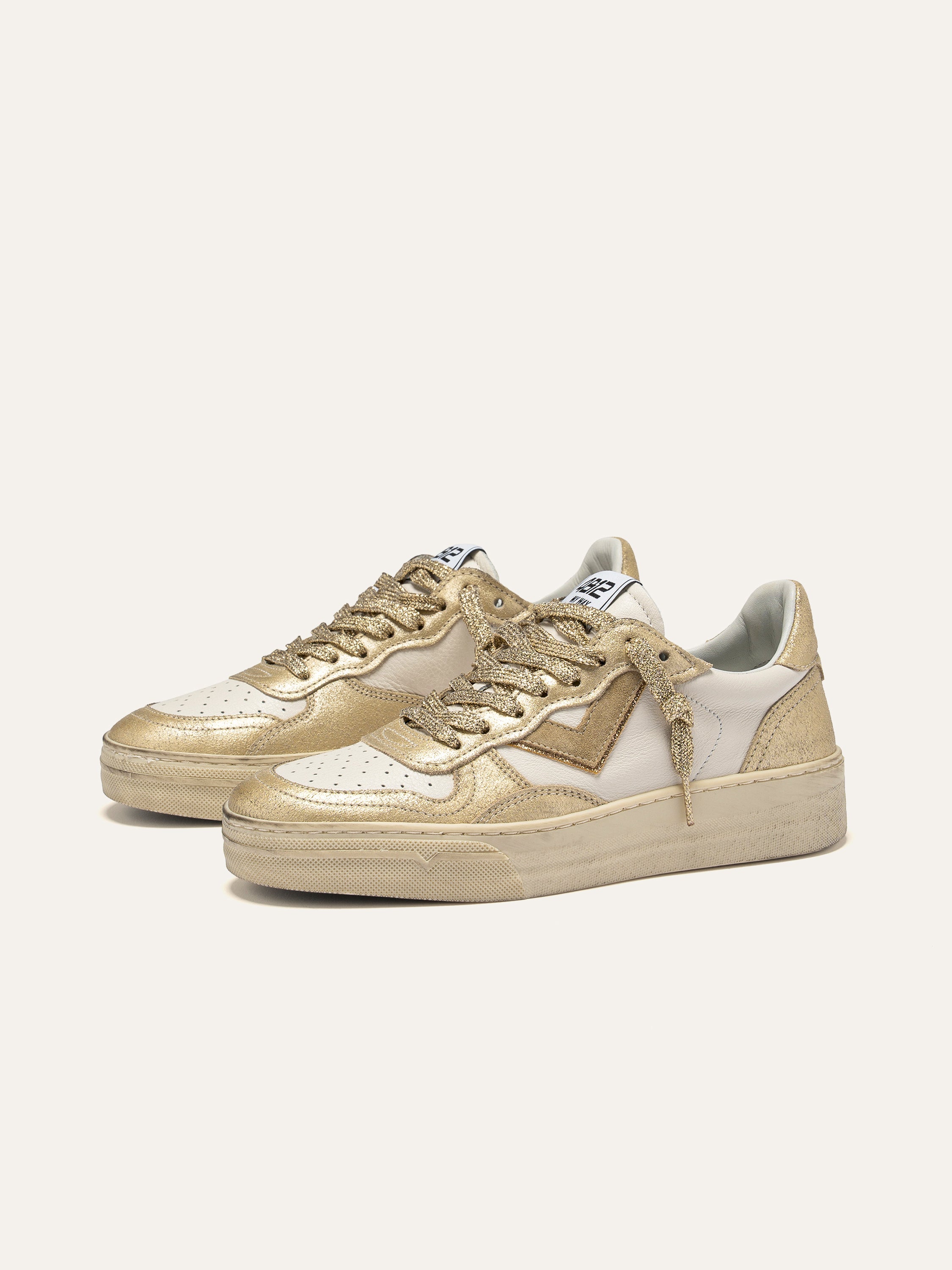 Sneaker Hyper bianca-oro 4B12