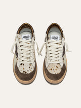 Sneakers Donna 4B12 Playnewsky Bianca in Cavallino Maculato – Platform 3 cm con Dettagli Animalier