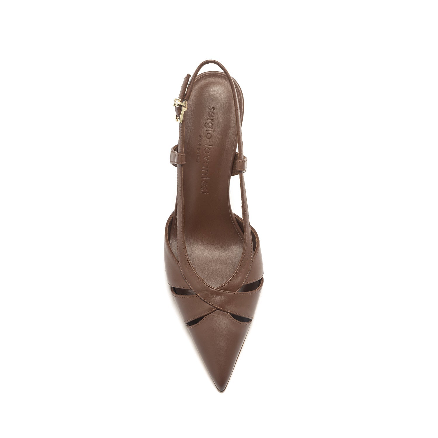 Slingback Sergio Levantesi Desire6 – Eleganza in Pelle Vitello Cachemire Color Bruciato