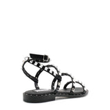 Sandalo flat Travel total black Steve Madden