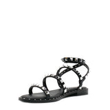 Sandalo flat Travel total black Steve Madden