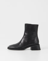 Stivaletti Donna Vagabond Blanca in Pelle Nera – Stivaletti con Punta Squadrata e Tacco 47 mm
