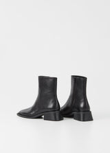 Stivaletti Donna Vagabond Blanca in Pelle Nera – Stivaletti con Punta Squadrata e Tacco 47 mm