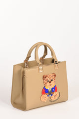 Mini Tote Marvin Mini Taupe – Rue Madam Paris | Eco-Fur Made in Italy