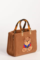 Mini Tote MARVIN Winter Butter marrone – Rue Madam Paris | Eco-fur Made in Italy