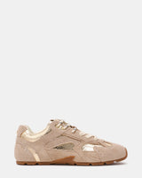Steve Madden Asiel Sneaker Oro – Scarpa Sportiva con Plateau e Finitura Laminata