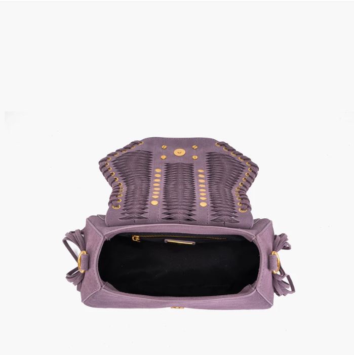 Borsa a mano viola Etnic La Carrie