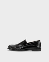 Mocassini Donna Vagabond Brandi in Pelle Verniciata Nera – Loafers Bassi con Punta Arricciata