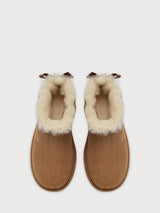 Stivali Donna UGG Classic Ultra Mini Bailey Bow Chestnut in Camoscio – Stivaletti Bassi Senza Tacco con Fiocco Posteriore