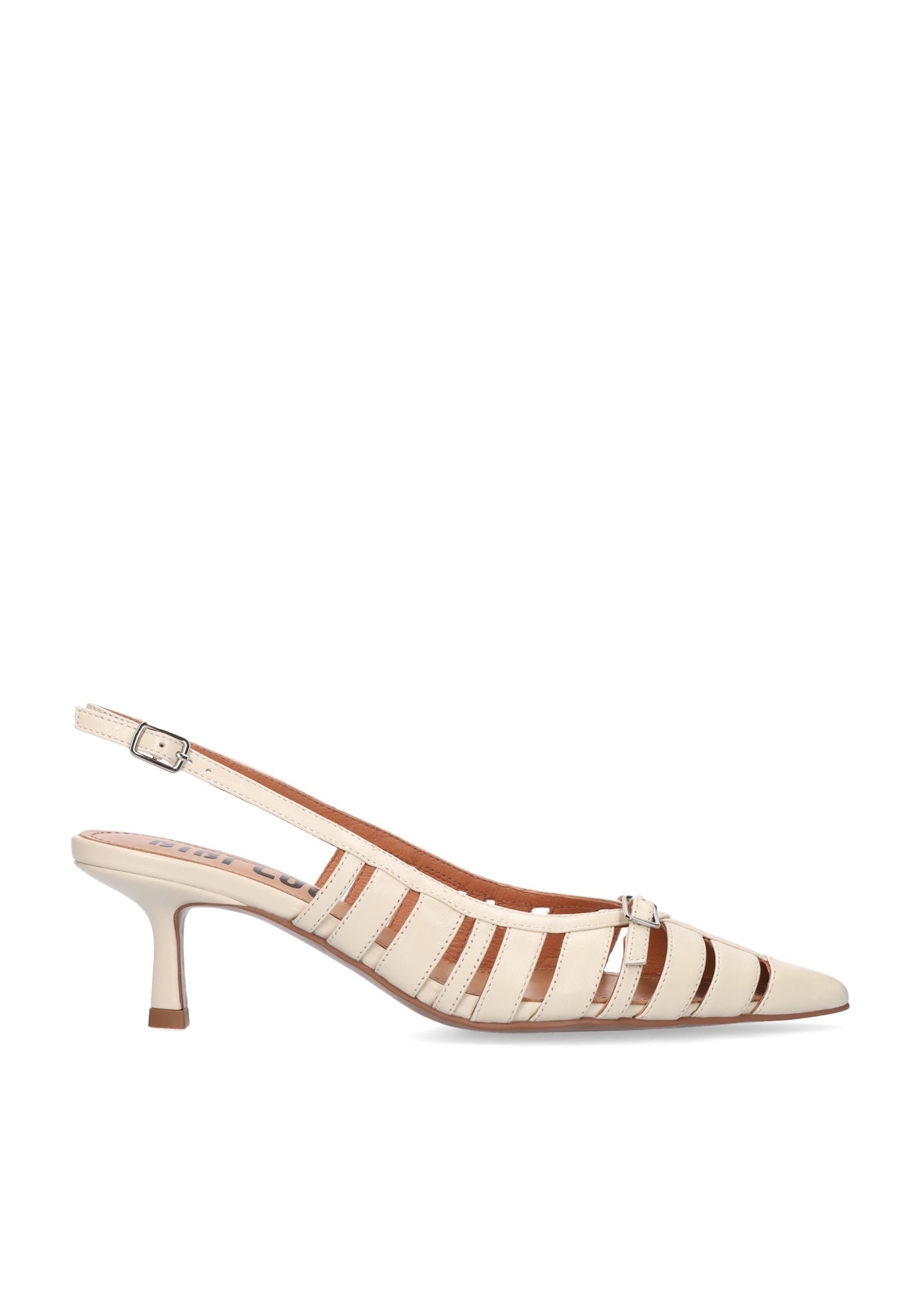 Slingback Bibi Lou Ali – Tacco Medio in Pelle Off-White