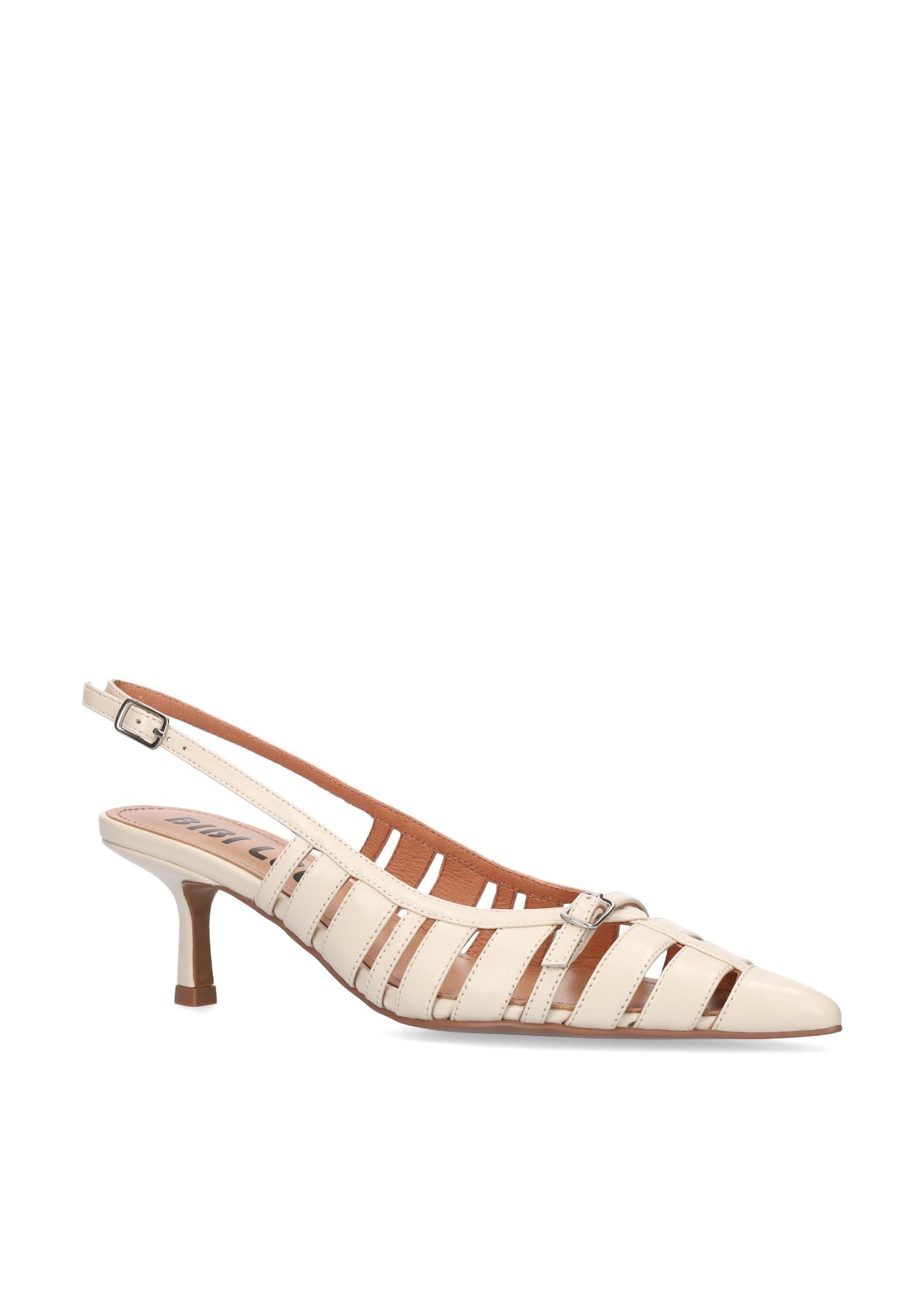 Slingback Bibi Lou Ali – Tacco Medio in Pelle Off-White