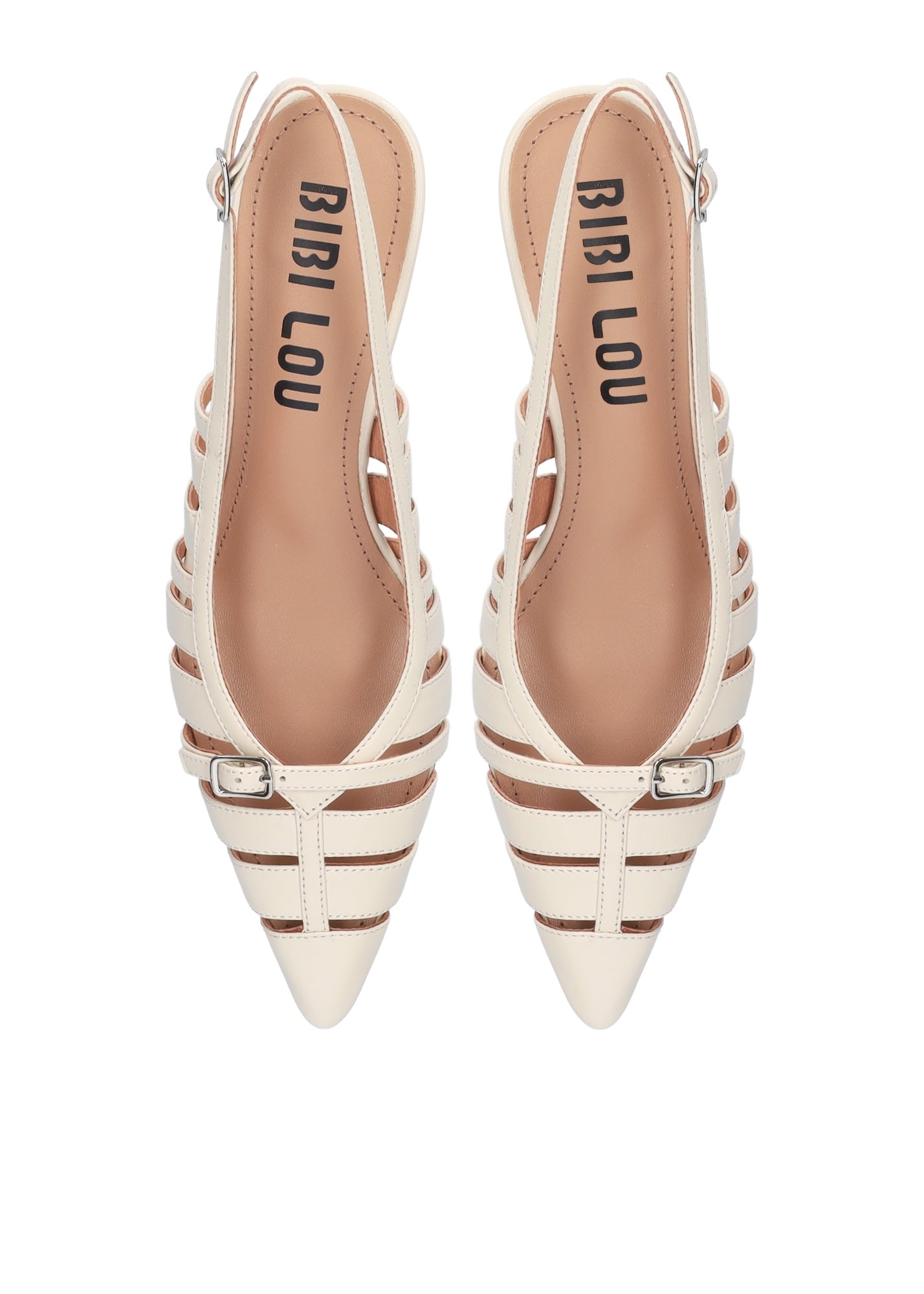 Slingback Bibi Lou Ali – Tacco Medio in Pelle Off-White